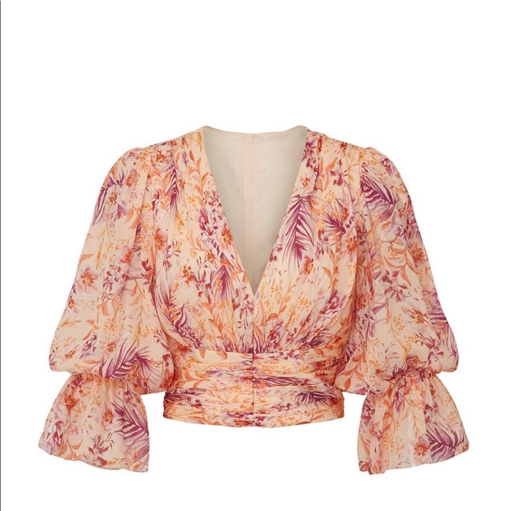 AMUR Gitana Top - Silk Floral Blouse - Size M - Brand NEW!